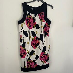 Alyx Bold Floral Mini Dress - Pink, Black, White